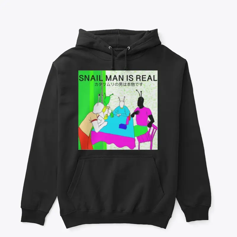 snail man is real japanese hoodie