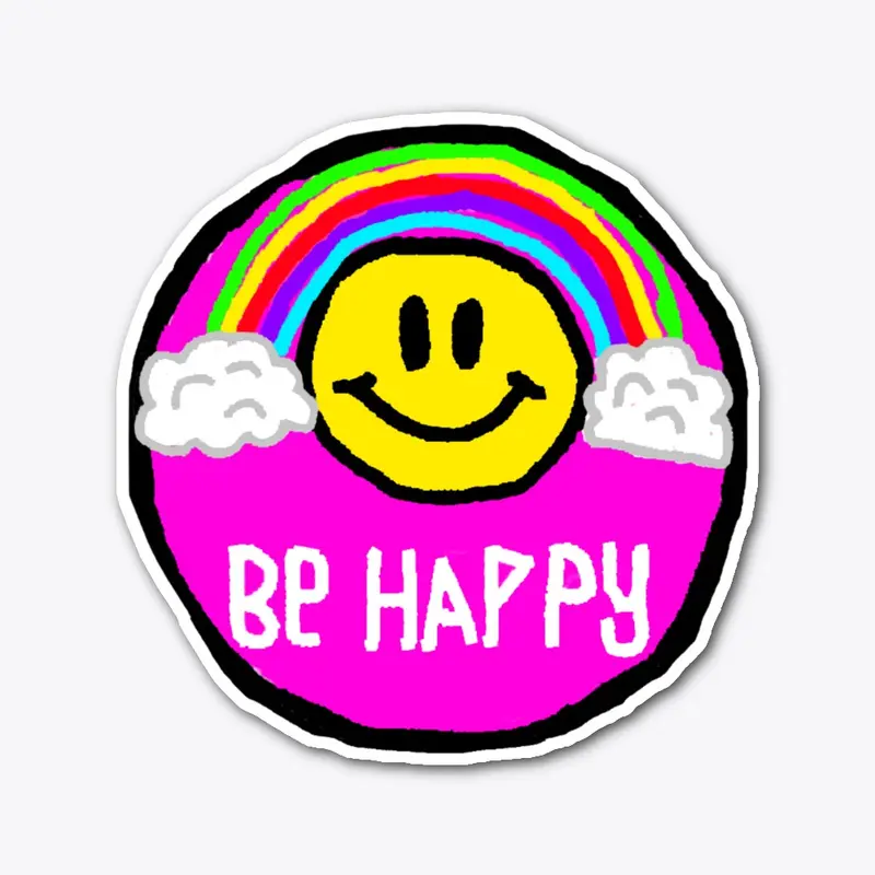 be happy bumper sticker